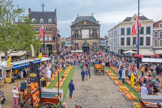 Experiência no mercado de queijo holandês em Edam, Gouda ou Alkmaar